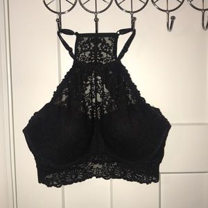 PINK push-up high neck bra/bralette